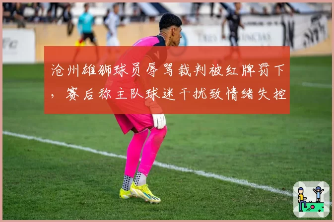 沧州雄狮球员辱骂裁判被红牌罚下,赛后称主队球迷干扰致情绪失控